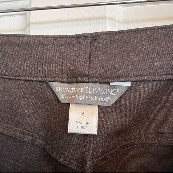 Christopher & Banks signature slimming purple/grey Pants size 6 - Picture 7 of 11